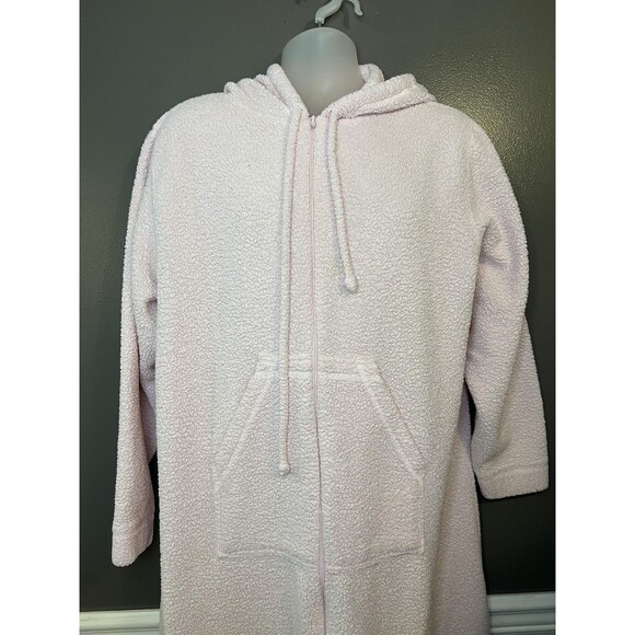 Jockey Hooded Zip Robe Womens XL Sherpa Fleece Cozy Lounge Long Pocket - Picture 1 of 8